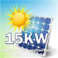 Hệ thống điện mặt trời hòa lưới áp mái 15KW