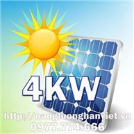 Điện năng lượng mặt trời hòa lưới cho hộ gia đình 4KW